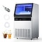 Stainless Steel Ice Maker Commercial Ice Maker Machine High Storage Freestanding Under Counter LED 0