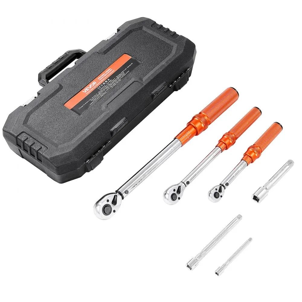Click Torque Wrench Set Drive DualDirection Dual Range Accuracy Bicycle Repair Tool 9