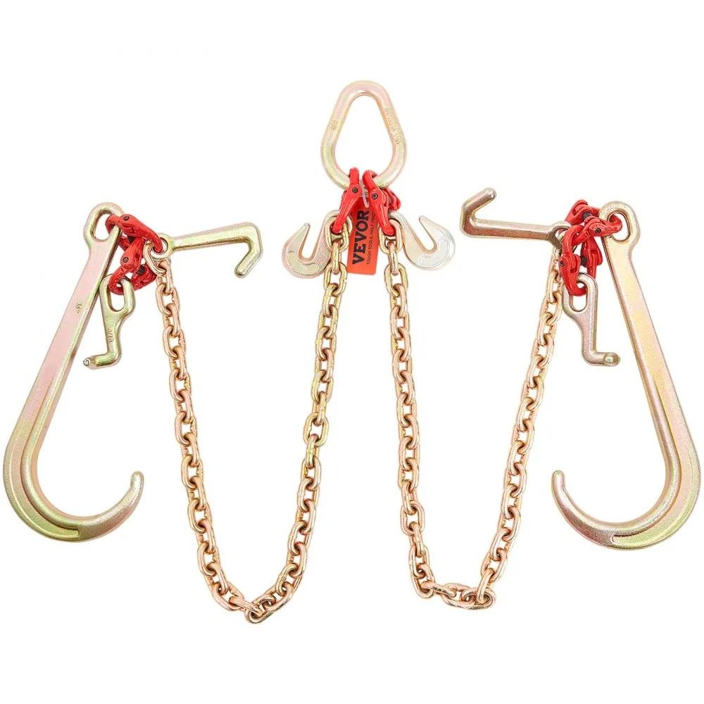 DOT Certified V Chain Bridle High Lbs Working Load Limit Tow Chain Galvanized Coating Manganese Ste