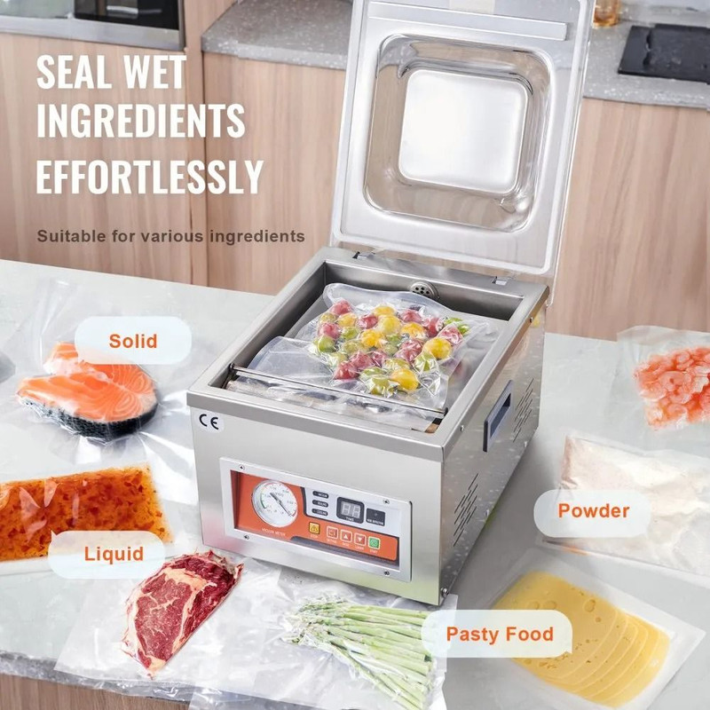 Chamber Vacuum Sealer Kitchen Packaging Machine Excellent Sealing Effect Pump Rate Fruit Saver 4