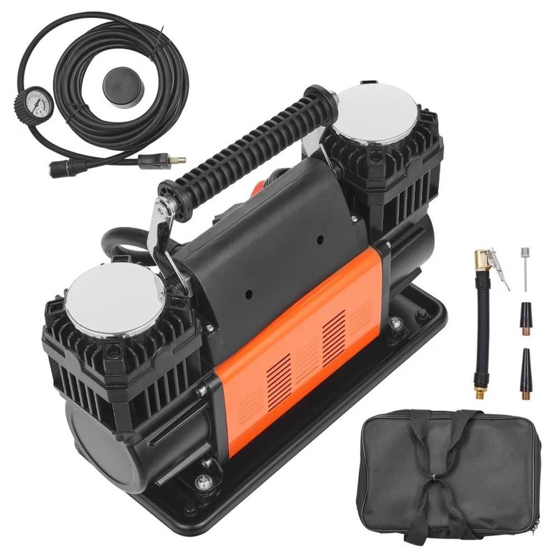 Dual Cylinder Portable Tire Inflator PSI Offroad Air Pump CFM Heavy Duty Air Compressor 7