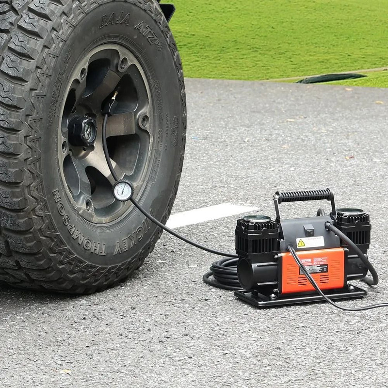 Dual Cylinder Portable Tire Inflator PSI Offroad Air Pump CFM Heavy Duty Air Compressor 5