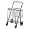 Heavy Duty Folding Shopping Cart Large Capacity Jumbo Grocery Cart With Dual Baskets 360 Swivel Whe 10