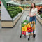 Heavy Duty Folding Shopping Cart Large Capacity Jumbo Grocery Cart With Dual Baskets 360 Swivel Whe 4