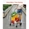 Heavy Duty Folding Shopping Cart Large Capacity Jumbo Grocery Cart With Dual Baskets 360 Swivel Whe 3