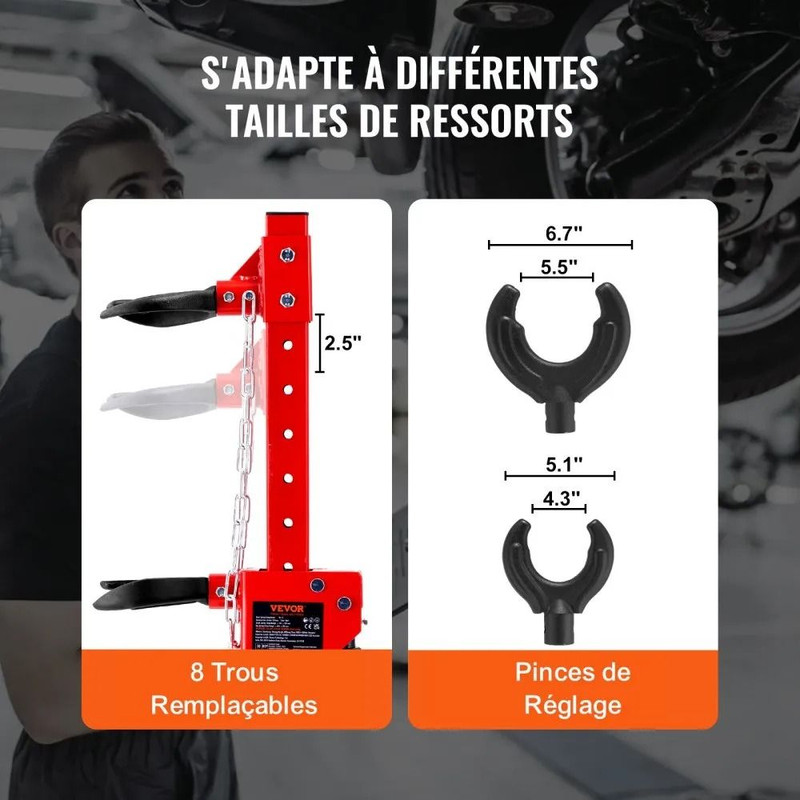 Hydraulic Spring Compressor For Strut Spring Removing High LBS Hydraulic Jack Capacity Strut Spring 4