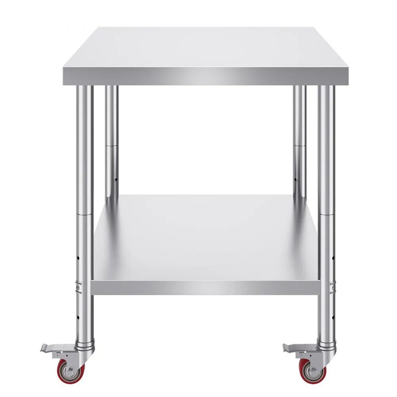 Heavy Duty Stainless Steel Work Table High LBS Load Commercial Prep Table Adjustable Shelf Levels R 7