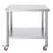 Heavy Duty Stainless Steel Work Table High LBS Load Commercial Prep Table Adjustable Shelf Levels R 9