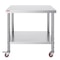 Heavy Duty Stainless Steel Work Table High LBS Load Commercial Prep Table Adjustable Shelf Levels R 9