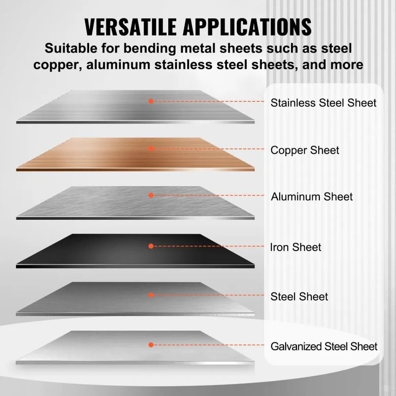 Sheet Metal Bending Brake Box And Pan Brake Portable Mini Metal Bender With Gauge Low Carbon Steel 4