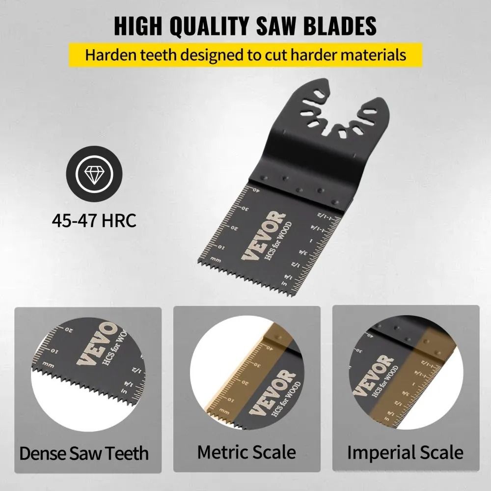 Quick Release Multitool Blades Kit Oscillating Saw Blades HCS Tool Blades For Wood Plastic With Mil 2