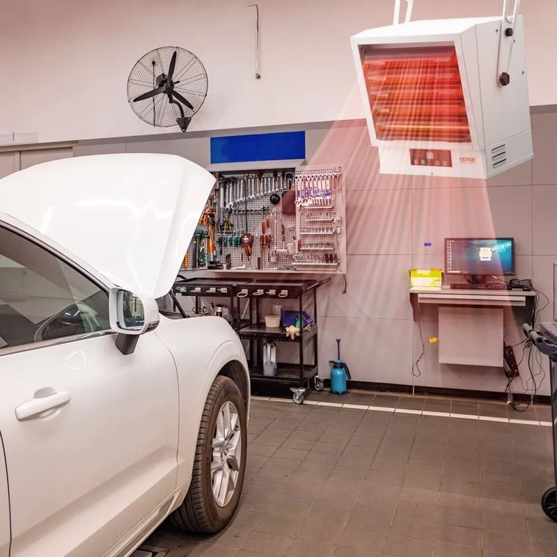 Digital Electric Garage Heater Wall Ceiling Mount Shop Heater Remote Control Overheat Protection Ha 6