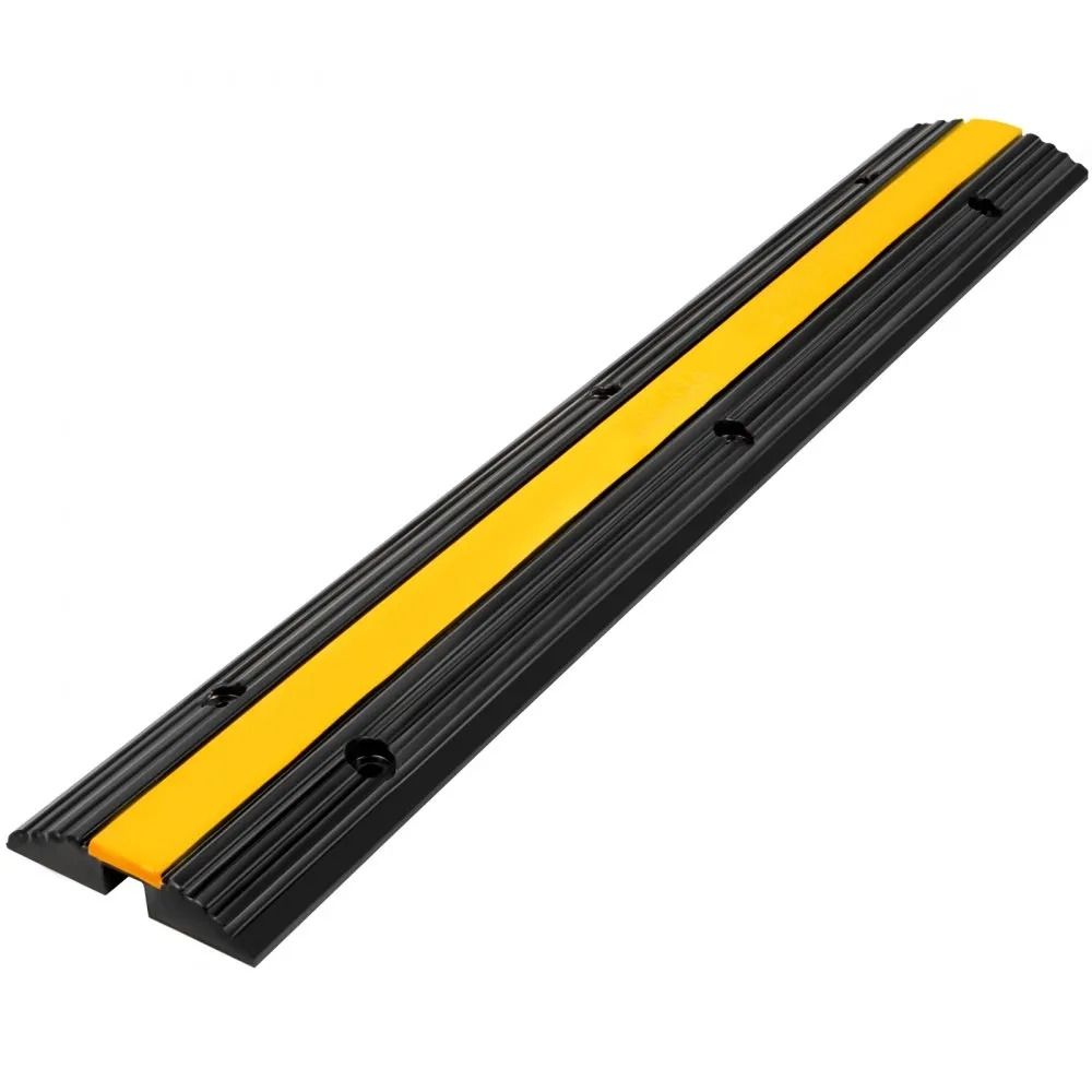 Heavy Duty Cable Protector Ramps Channel Rubber Cord Cover Speed Bump Driveway Hose Cable Ramp Prot 7