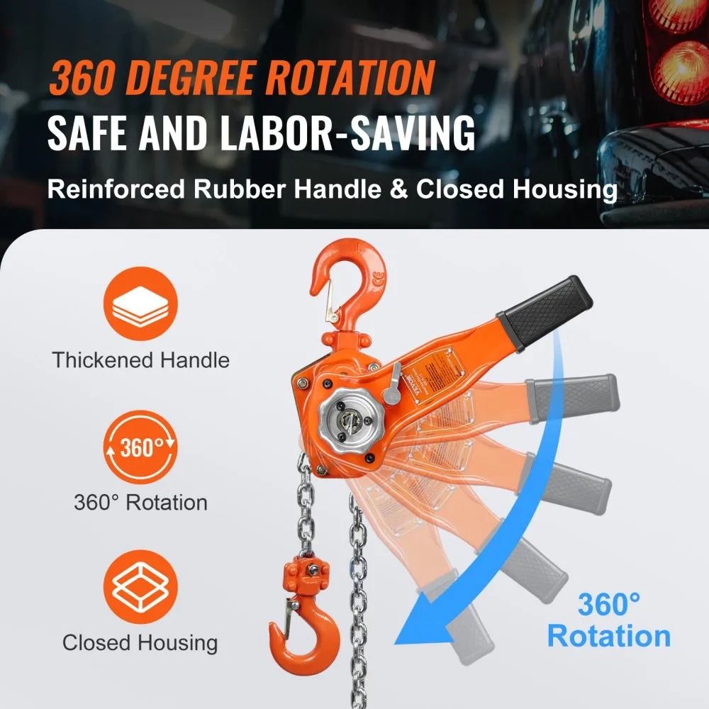 Manual Lever Chain Hoist Galvanized Carbon Steel High Lbs Capacity Weston Double Pawl Brake Auto Ch 2