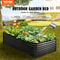 Galvanized Metal Planter Box Raised Garden Bed Outdoor Planting Boxes With Open Base For Backyard G 4