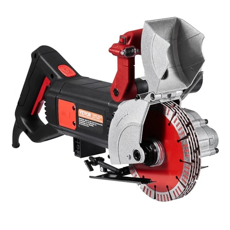 Electric Wall Chaser Concrete Groove Cutting Machine With Laser Guide Dust Control 8