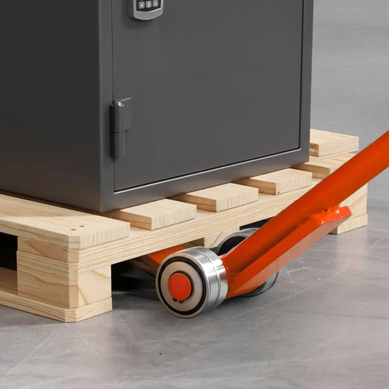 Heavy Duty Pry Lever Bar With Wheels High Lb Capacity Carbon Steel Dolly 6