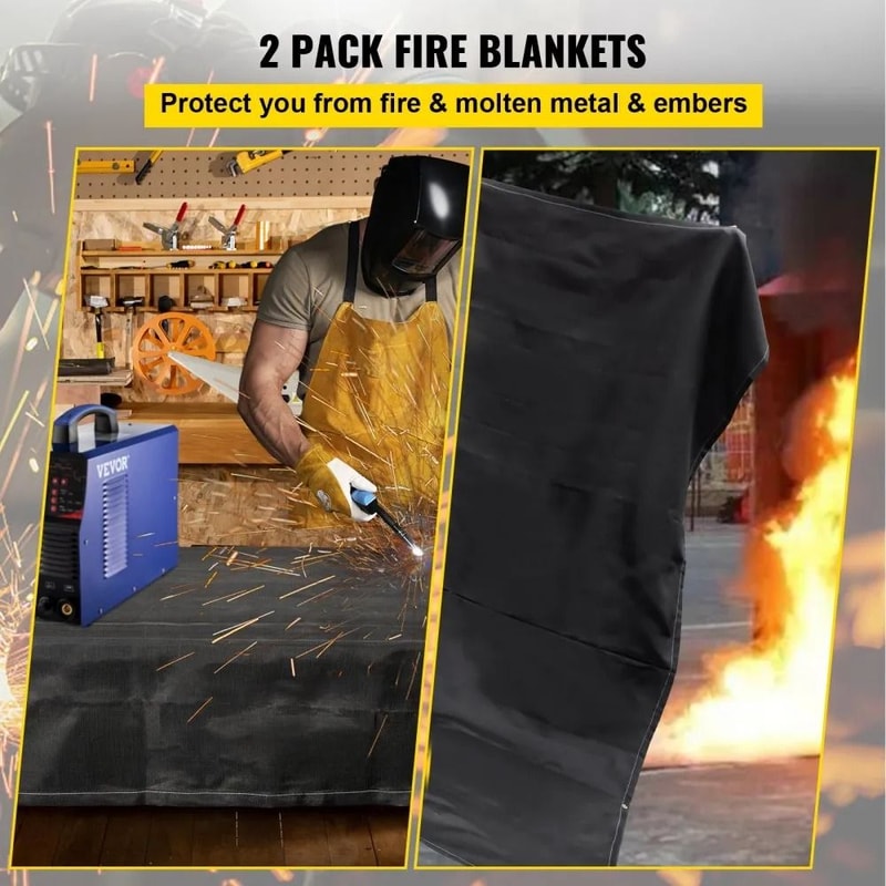 Fiberglass Fire Blanket Welding Blanket Heat Resistant Safety Cover 1