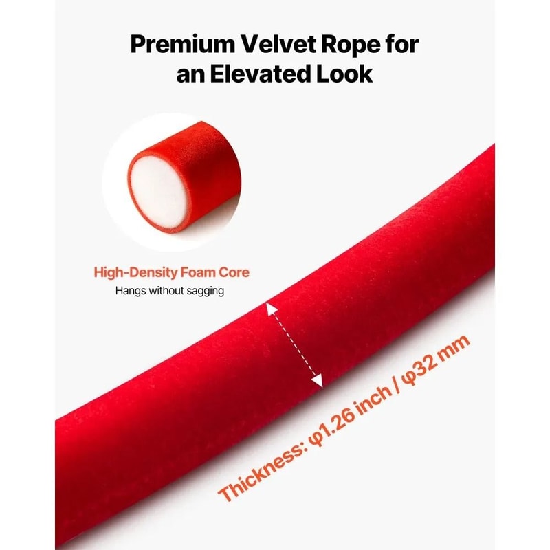 VIP Red Velvet Stanchion Ropes With Gold Hooks For Queue Barriers Events Red Carpet Entrances 3