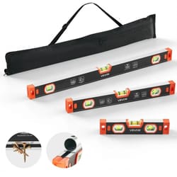 magnetic torpedo level set with aluminum alloy body & multi-angle precision