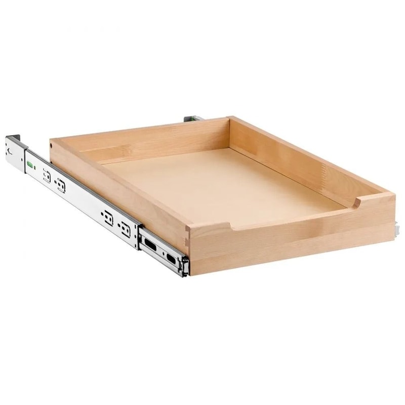 Soft Close Pull Out Cabinet Organizer Drawer Wood Sliding Shelf For Kitchen Storage 8