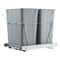 Double Pull Out Trash Can For Kitchen Cabinets With Soft Close Sliding Waste Recycling Bins 7