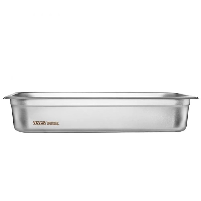 Full Size Stainless Steel Hotel Pans With Lids Pack Deep Steam Table Pans 7