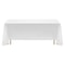 White Rectangle Tablecloth Set Wrinkle Resistant Polyester Covers 10