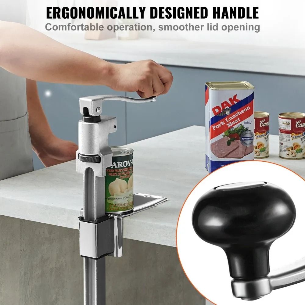 Commercial Manual Can Opener With Adjustable Stand For Large Cans 1