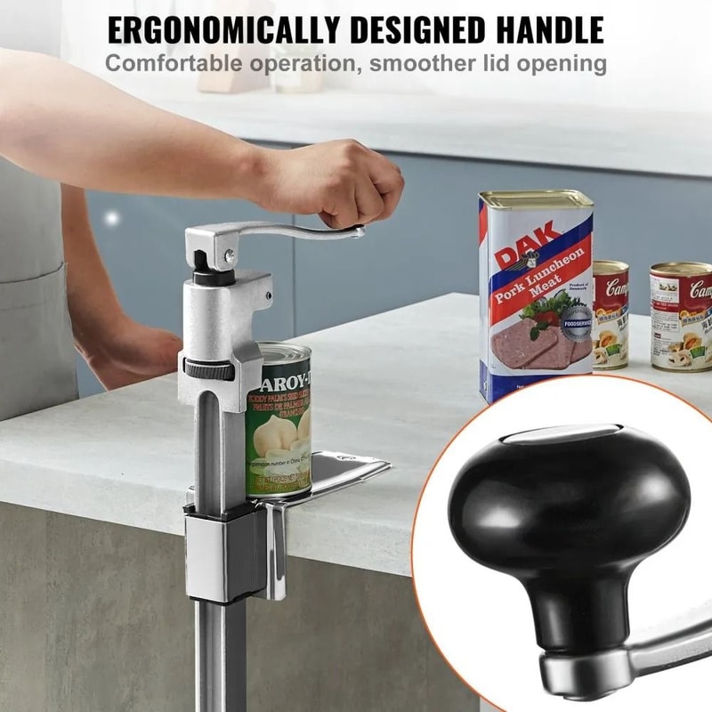 Commercial Manual Can Opener With Adjustable Stand For Large Cans 1