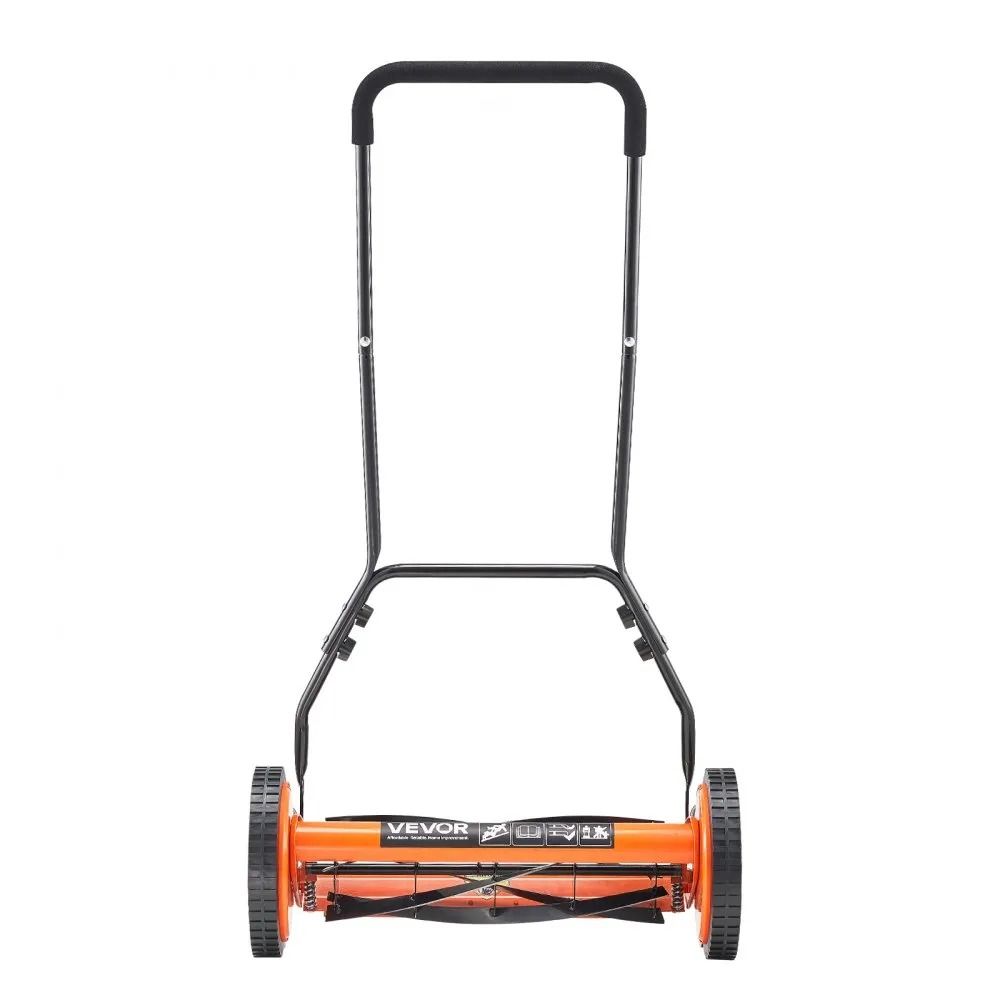 Premium Manual Reel Lawn Mower With Adjustable Height Grass Catcher 10