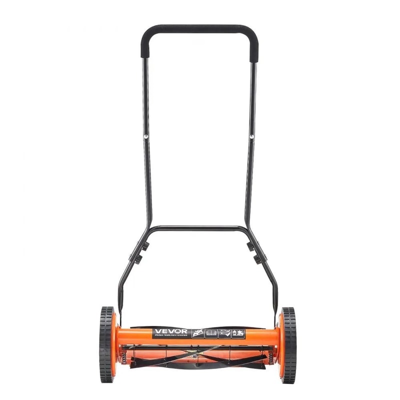 Premium Manual Reel Lawn Mower With Adjustable Height Grass Catcher 10