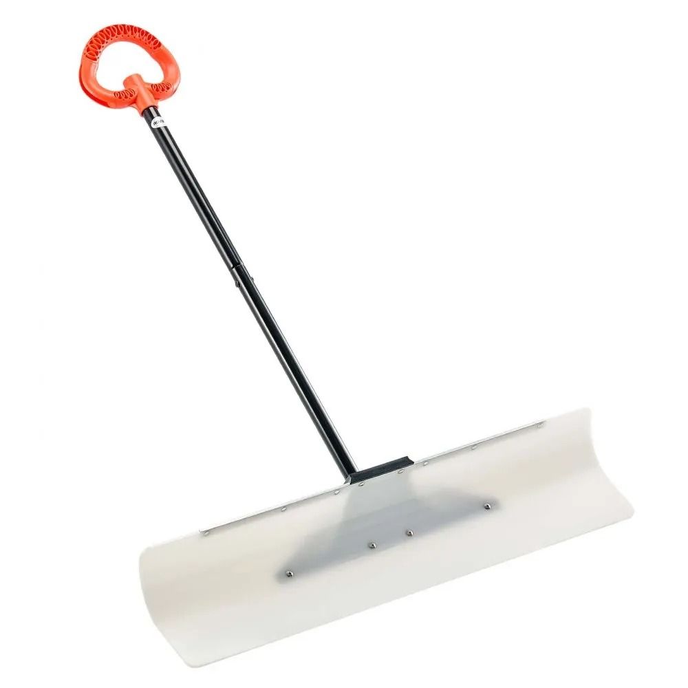 Heavy Duty Snow Pusher Shovel With Ergonomic Grip Metal Edge For Driveways And Walkways 10