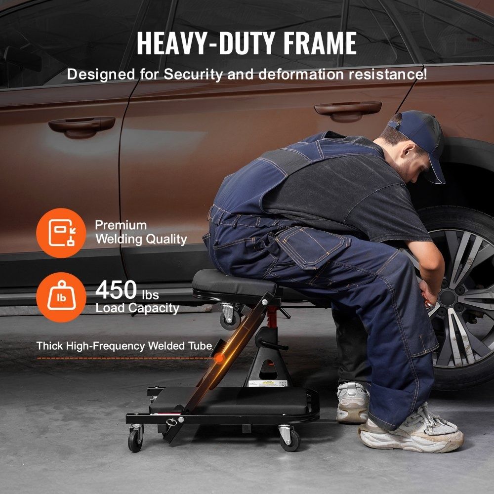 Premium Foldable Z Garage Creeper Seat Heavy Duty Mechanic Creeper Stool 2
