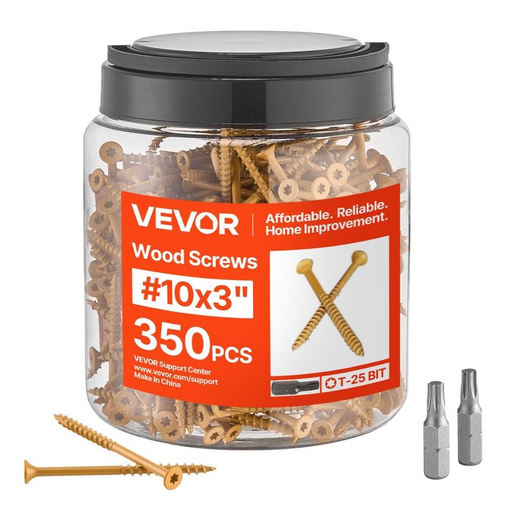 Deck Screws 350 Pack RustResistant T25 Star Drive SelfTapping Wood Screws For Outdoor Projects 0