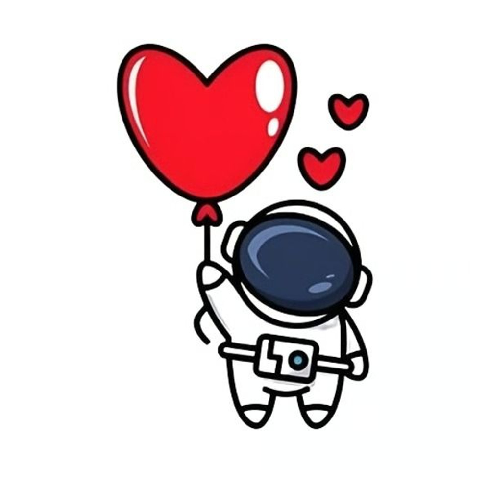 Cute Astronaut Holding Heart Love By Catalyststuff 0