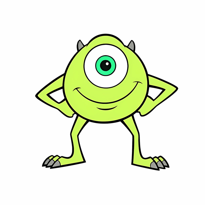 Mike Wazowski SVG PNG Cut Files Monsters Inc SVG Clipart Digital Download 0