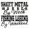 Trade Worker Fishing Design Sheet Metal Worker Fisherman Graphic Instant Download File 0