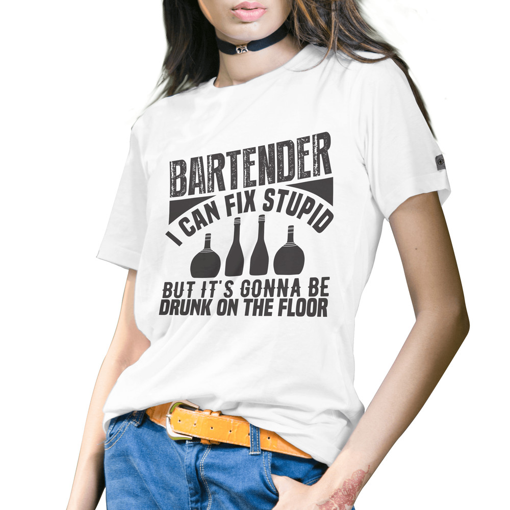 Bartender I Can Fix Stupid Quote Tshirt Design Mug Design  Instant Digital Download File 0