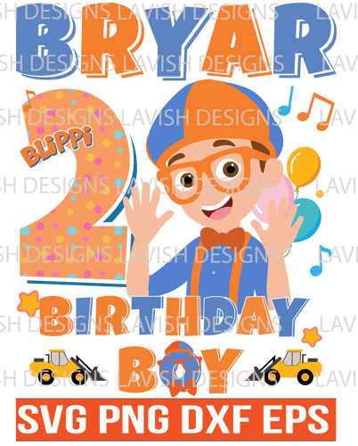 Personalized Blippi Theme Birthday, Blippi Svg, Blippi Birthday Svg, Custom Digital Download File