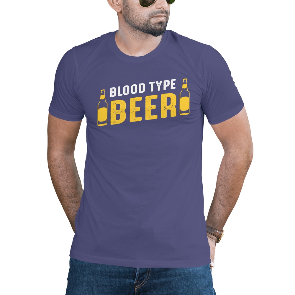 Blood Type Beer Quote Tshirt Design Mug Design PNG Sublimation 0