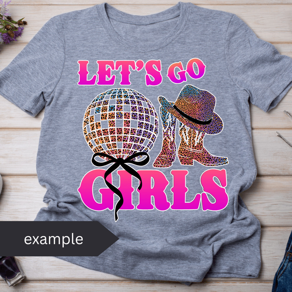 Lets Go Girls PNG Western Party Bachelorette Party Birthday Party Cowgirl Coquette Hat PNG 2