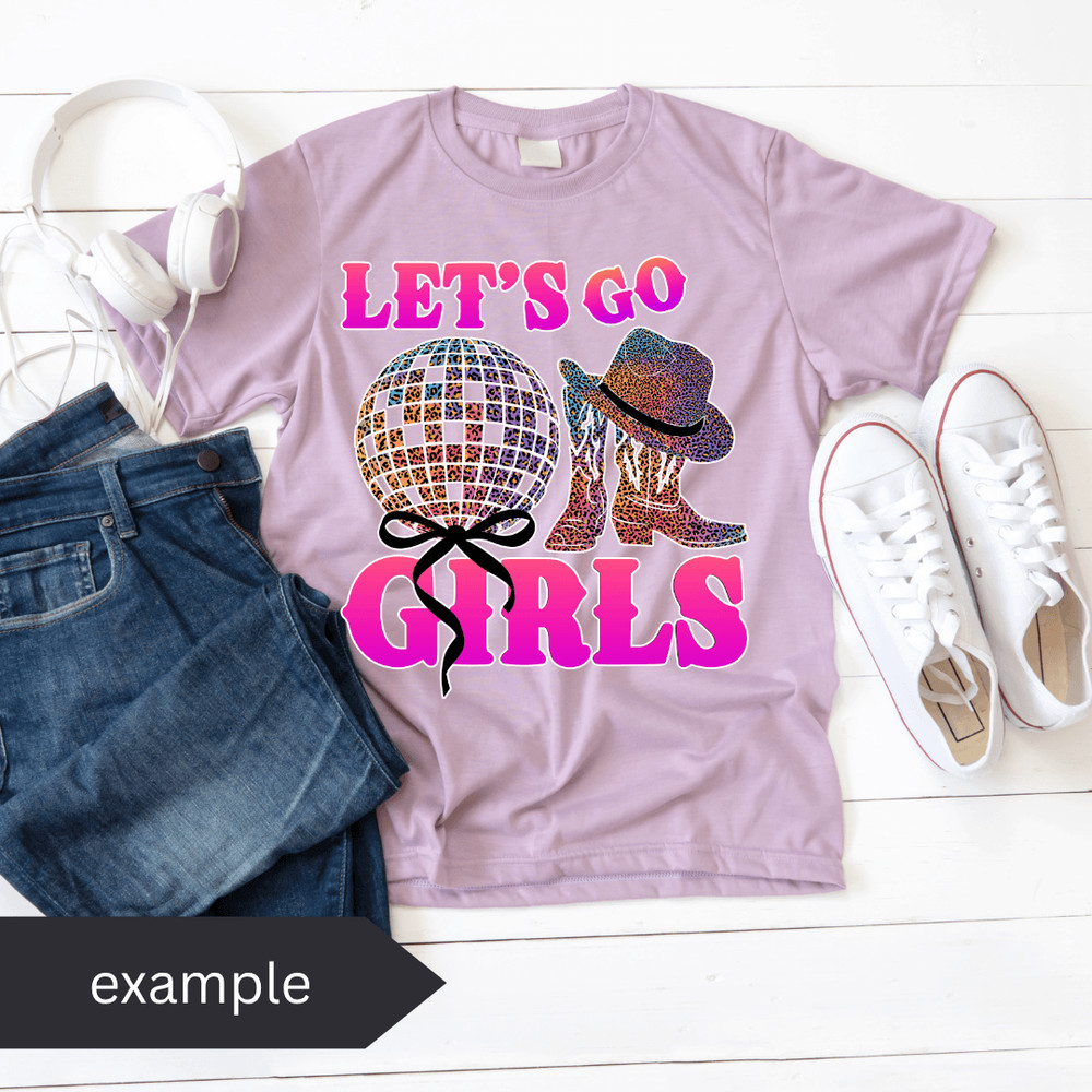 Lets Go Girls PNG Western Party Bachelorette Party Birthday Party Cowgirl Coquette Hat PNG 3