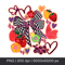 Strawberry Checkered Ribbon Png Coquette Fruits Design 0