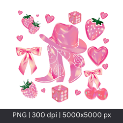 cowgirl fruits neon pink bachelorette party png download