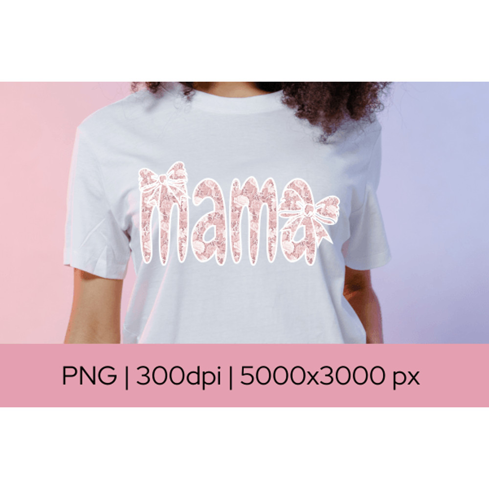 Mama Pink Lace Png Rustic Coquette Design 1