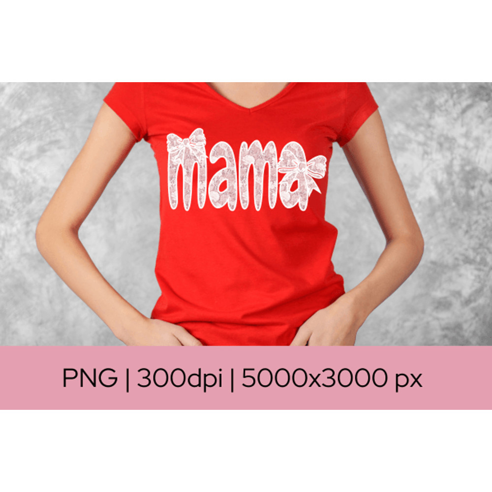 Mama Pink Lace Png Rustic Coquette Design 2