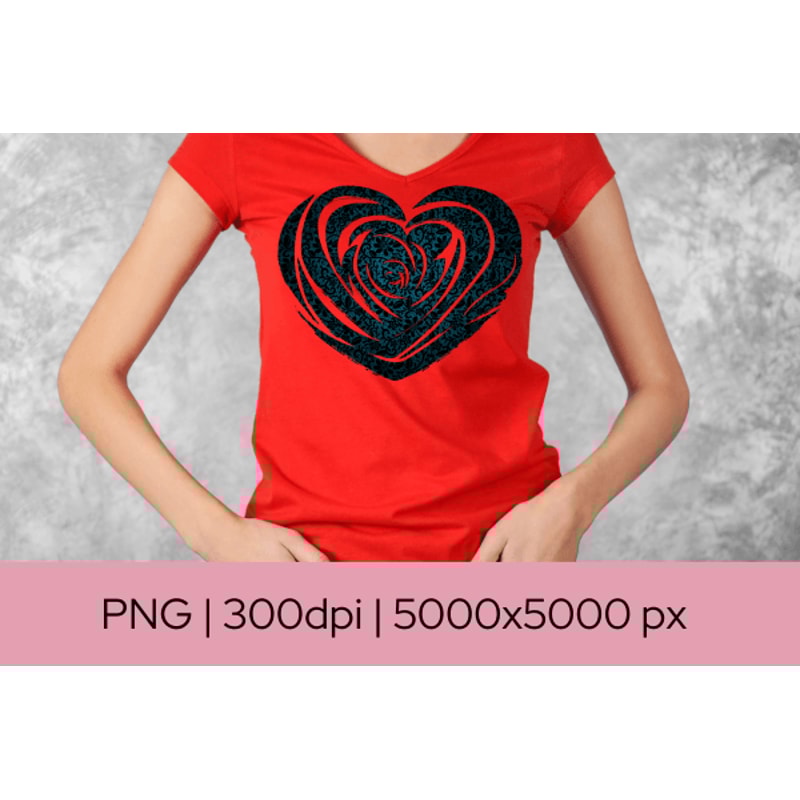 Big Hearts Dark Rose Png 1