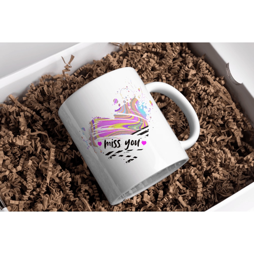 Miss You Heart Splash Distressed Png 2