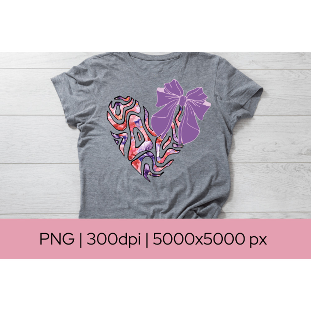 Big Colorful Heart Distressed Coquette Png 3